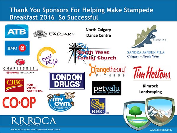 Stampede Breakfast Sponsors 2016